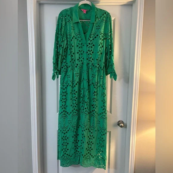 Lilly Pulitzer Amrita Eyelet Midi Dress - Picture 5 of 12